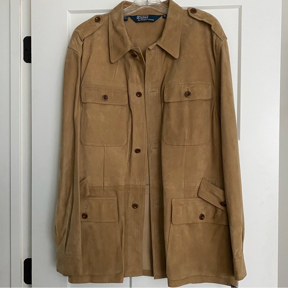 Stunning Polo leather blazer.  Never worn!  XL